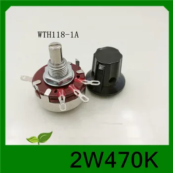 1pc Nové WTH118-1A Syntéza Uhlíkových Film Potenciometer Regulátor Gombík 2W470 K560K Taper Otočný Potenciometer Odpor