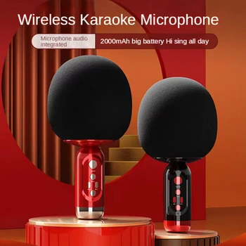 Bezdrôtový Mikrofón Bluetooth Profesionálny Mobilný Telefón Live Zvukové Karty Karaoke Ručný Mikrofón Reproduktor Spev Domov KTV Prehrávač