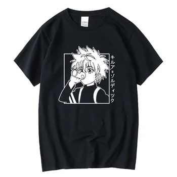 Cartoon Hunter Kilua X Hunter Tlač Tričko Pánske Letné Módy Anime T-Shirts Ženy Harajuku Grafické Bavlna Unisex Streetwear