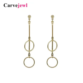 Carvejewl post dva kruhové náušnice kruhy dlho visieť náušnice pre ženy šperky dievča, darček nové módne kórejský náušnice 2019 hot