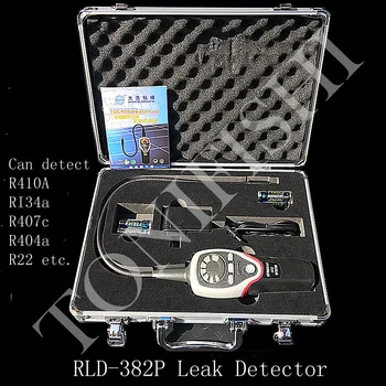 chladivo halogénové detektor úniku plynu Tester Meter RLD-382P chladiaci systém detektor úniku R410A R134A R407C R404A R22