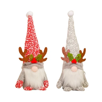 Dovolenka Gnome Ručné Parohy Švédsky Tomte Christmas Elf Dekorácie, Ozdoby