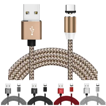 LED Magnetická Nabíjačka, kábel USB Kábel Rýchle Nabíjanie Typ-C Kábel Micro USB Kábel na iPhone Huawei Samsung Xiao Kábel