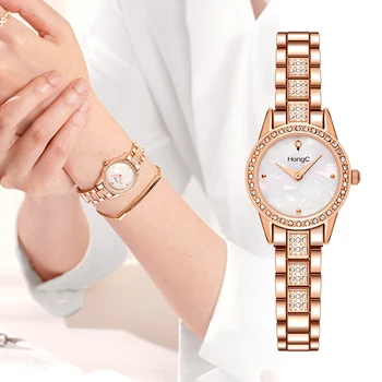 Luxusné Crystal Ženy Náramok Hodiniek Top Značky Módne Dámy Quartz Hodinky Oceľové Žena Náramkové hodinky relogio feminino reloj mujer
