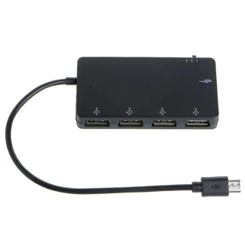 Micro USB OTG 4 Port Hub, Napájanie Nabíjací Kábel Adaptéra Pre Smartphone, Tablet 