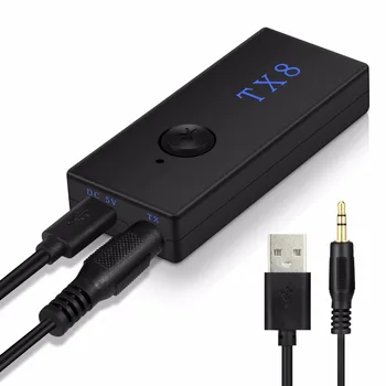 Mini Bluetooth Audio Vysielač 3.5 mm AUX Stereo Dongle Adaptér pre TV, PC CD DVD MP3