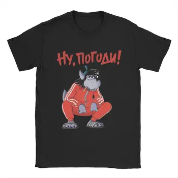 Nu Pogodi ruskej Vlk Muži Ženy T Shirt TV Seriál Kreslených Unikátne Tričká Krátky Rukáv, Okrúhly Golier T-Shirts Bavlna Súčasnosti Topy