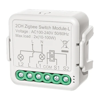 Tuya Zigbee Light Switch Modul Č Neutrálny Vodič, 2 Spôsob Kontroly DIY Smart Istič Pracuje S Alexa Domovská stránka Google