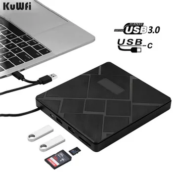 USB 3.0, DVD Rekordér, Externý DVD-RW Census Horák Reader Slim Komponenty Počítača Optickej Jednotky pre Stolné PC, Notebook