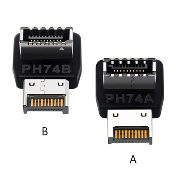 USB 3.1 Typ-E 90 Stupňov Prevodník USB Hlavičky Adaptér pre Doske Konektor Počítača PC Príslušenstvo Ploche DIY Časti